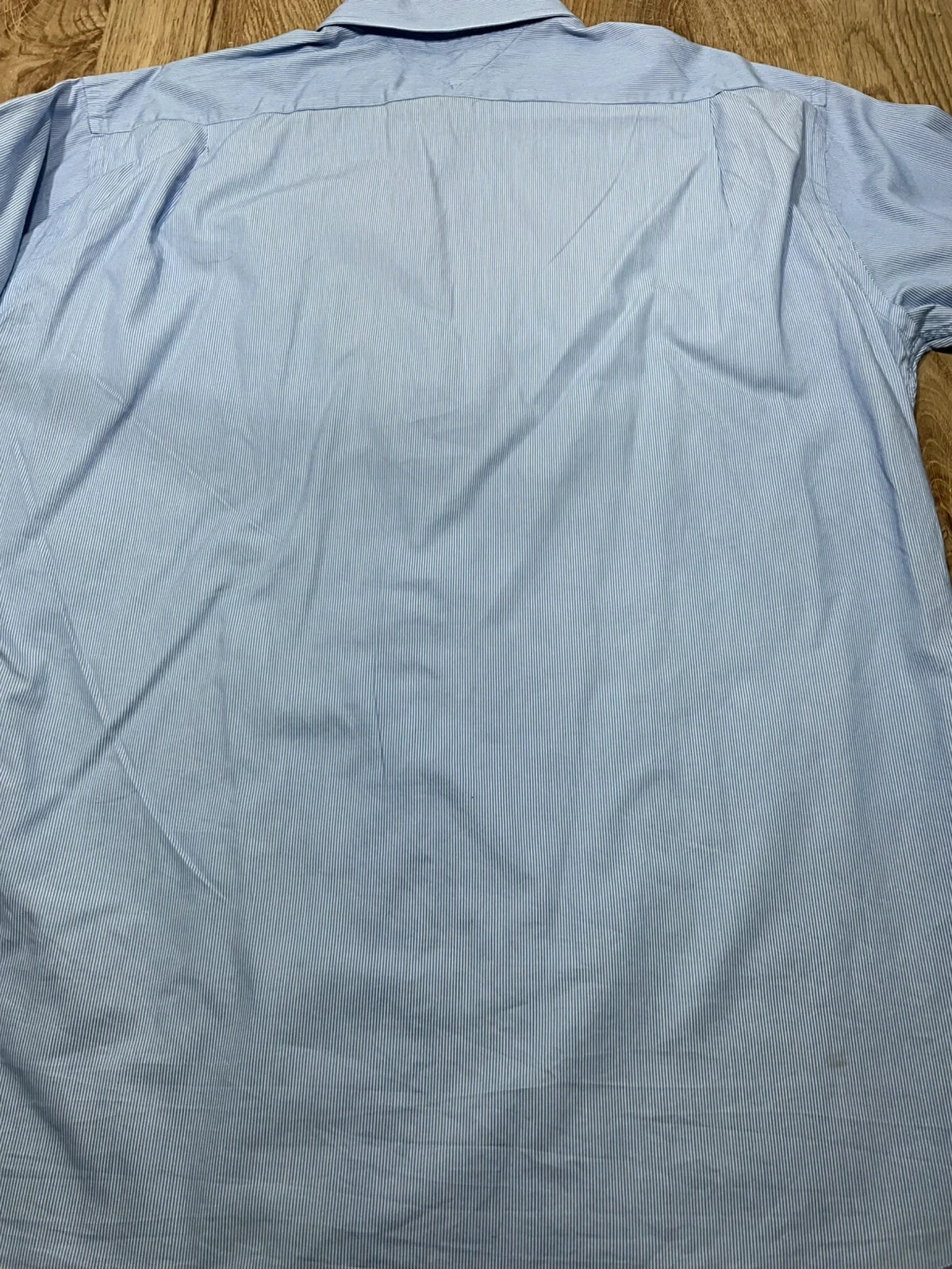 Chemise Tommy Hilfiger Regular Fit 17.5 32-33 Preppy 100% Coton Rayée Bleu Ciel – photo 11